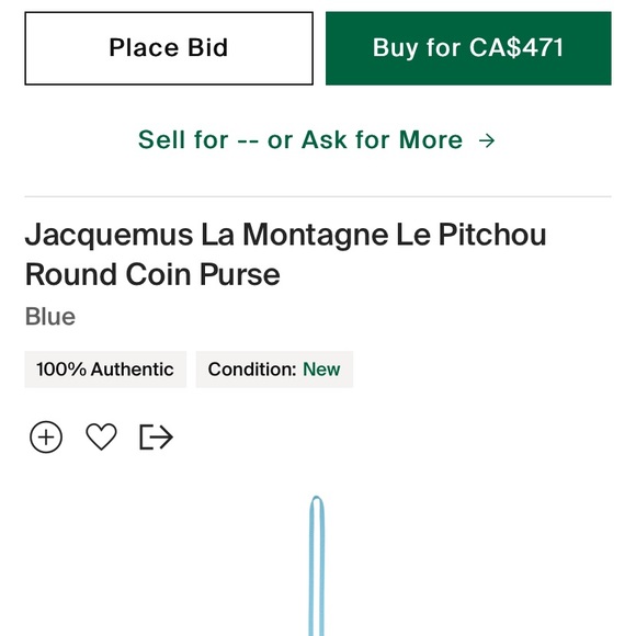 SOLD ✨ Jacquemus Le Pitchou Coin Purse in blue - Picture 4 of 7